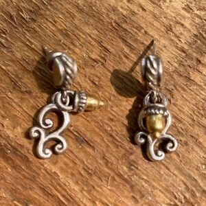 BRIGHTON two tone multi layer dangle‎ post earrings